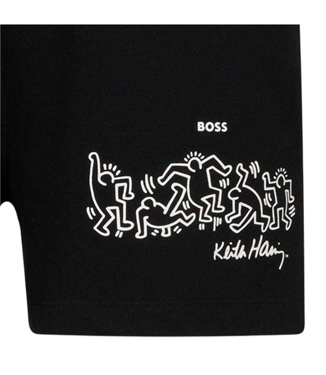 Womens/ladies Keith Haring Regular Athletic Shorts Black Boss-3