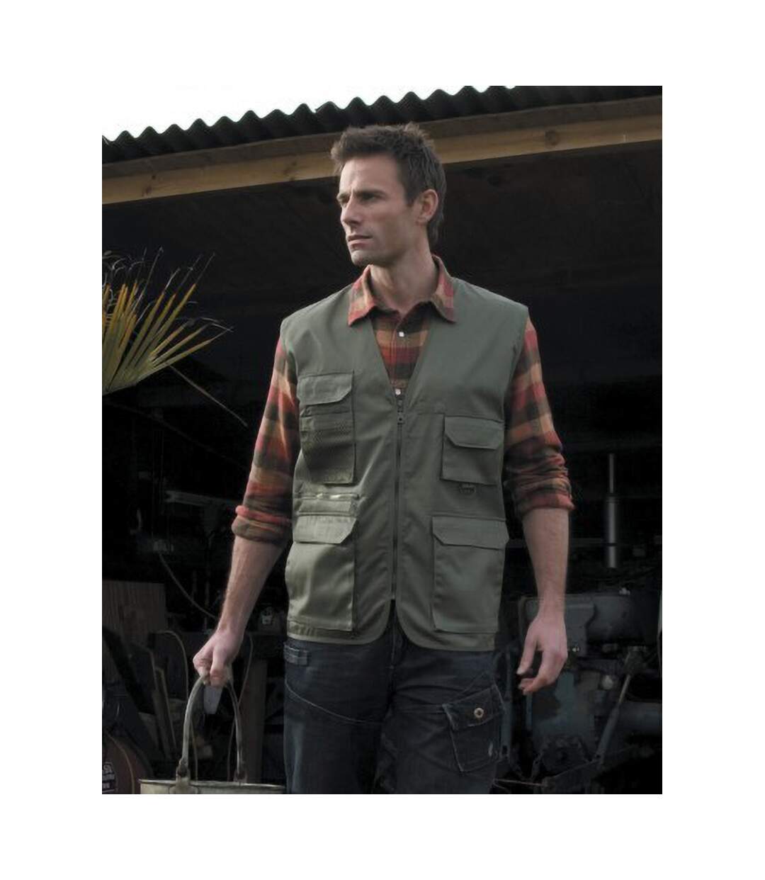 Safari veste sans manches homme lichen Result