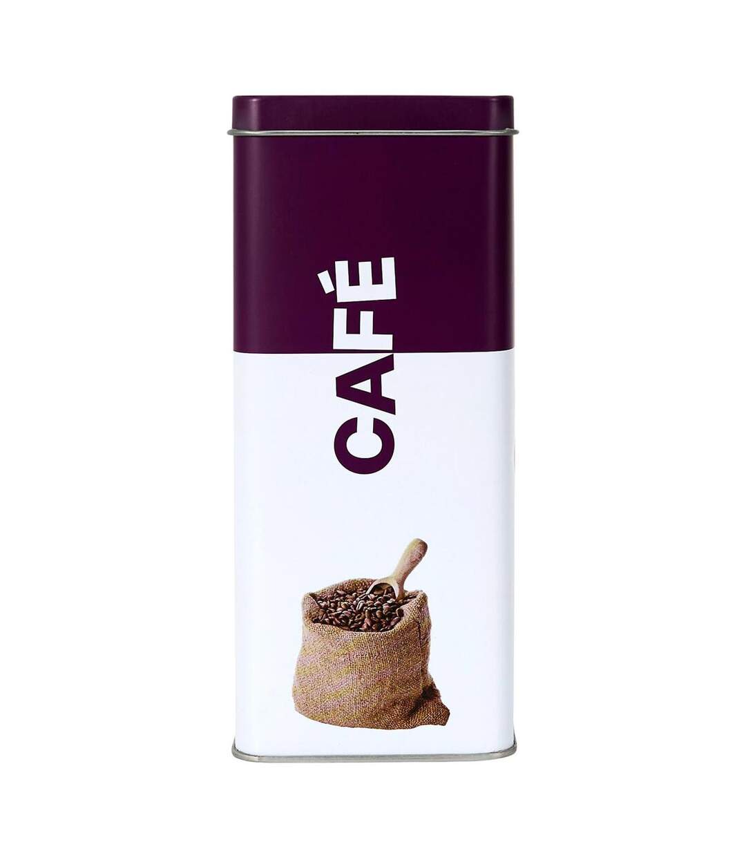 Boîte à Café en Métal Ludique 18cm Violet-2