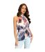 Womens/ladies Smudge Halter Top Multicoloured AX Paris-2