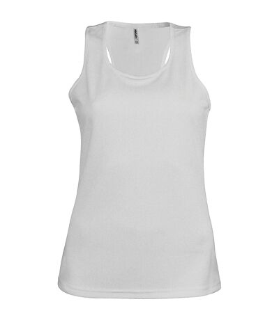 Kariban Proact Womens/Ladies Sleeveless Sports / Training Vest (White)