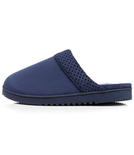 Isotoner Chaussons Mules femme ultra confortables, en suédine, semelle crantée