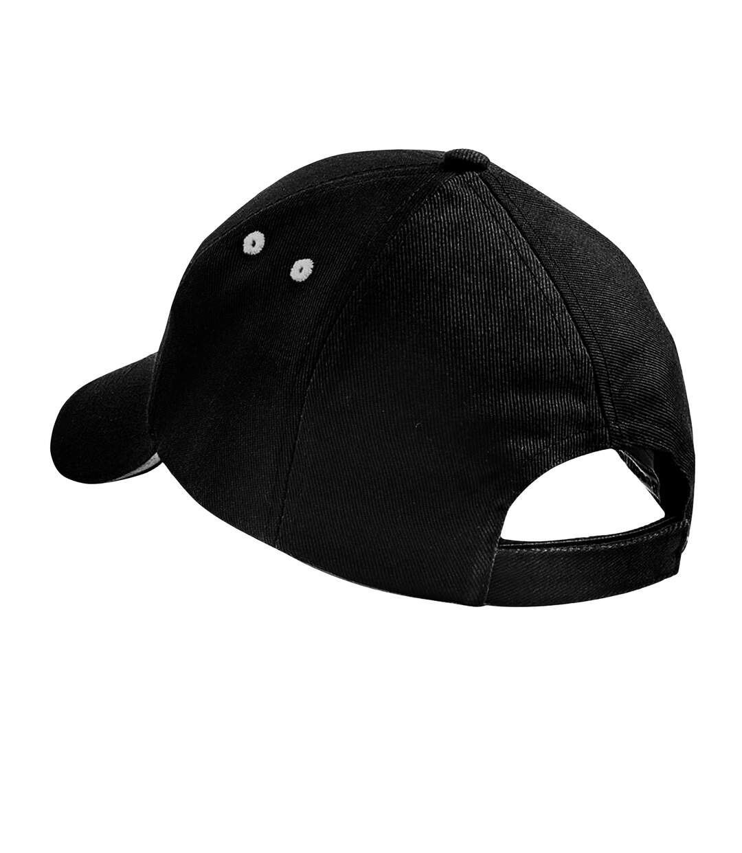 Casquette Ultimate Adulte Noir Gris Clair Beechfield-3
