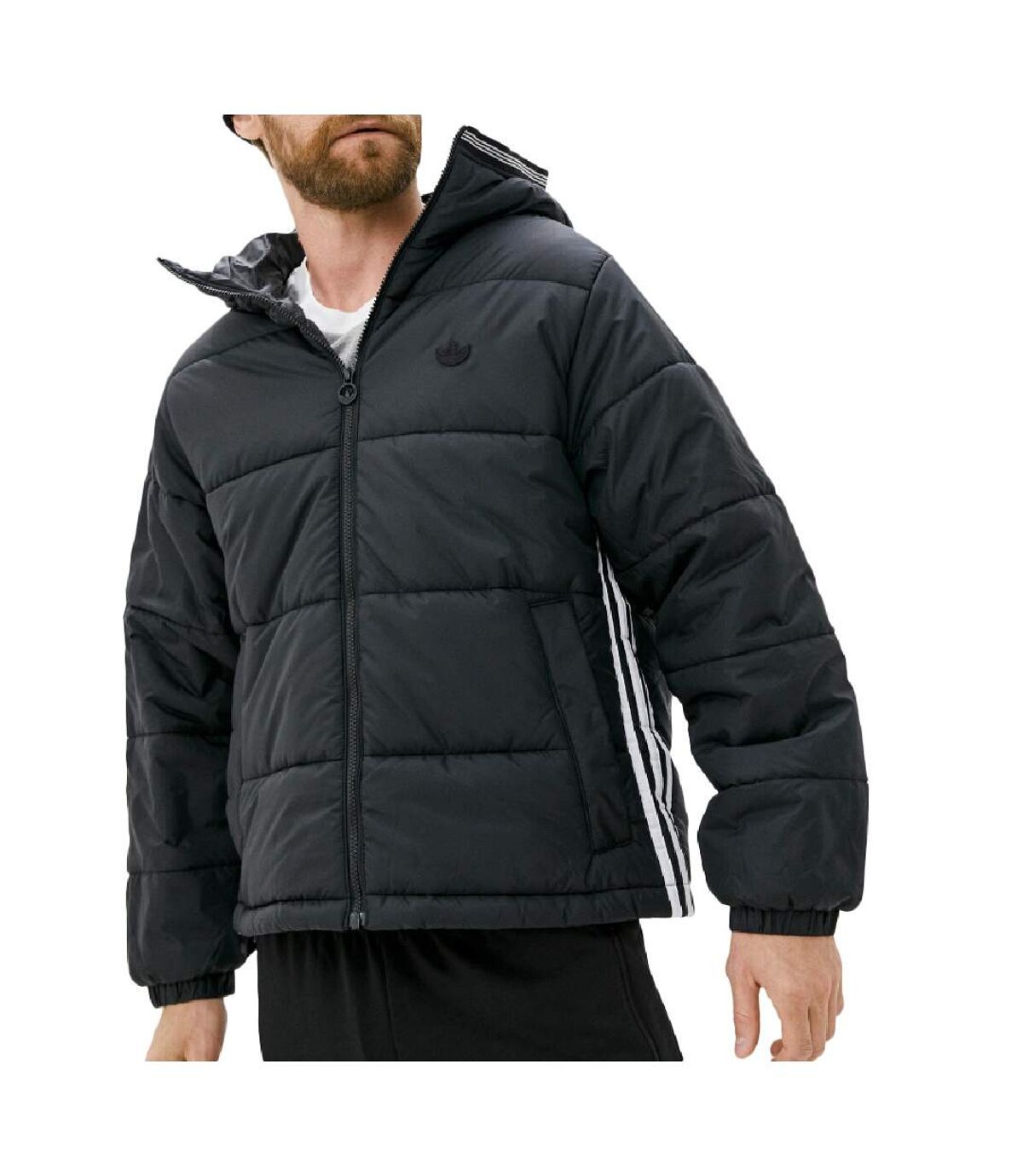 Doudoune noire homme Adidas PAD Hooded Puff