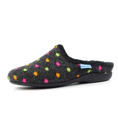 Chaussons Mules Peanut Femme Noir Lunar