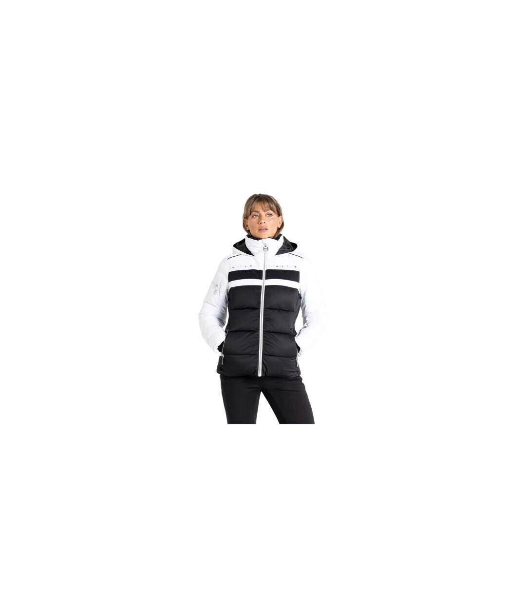 Blouson De Ski Crystallize Femme Blanc Noir Dare 2B-1