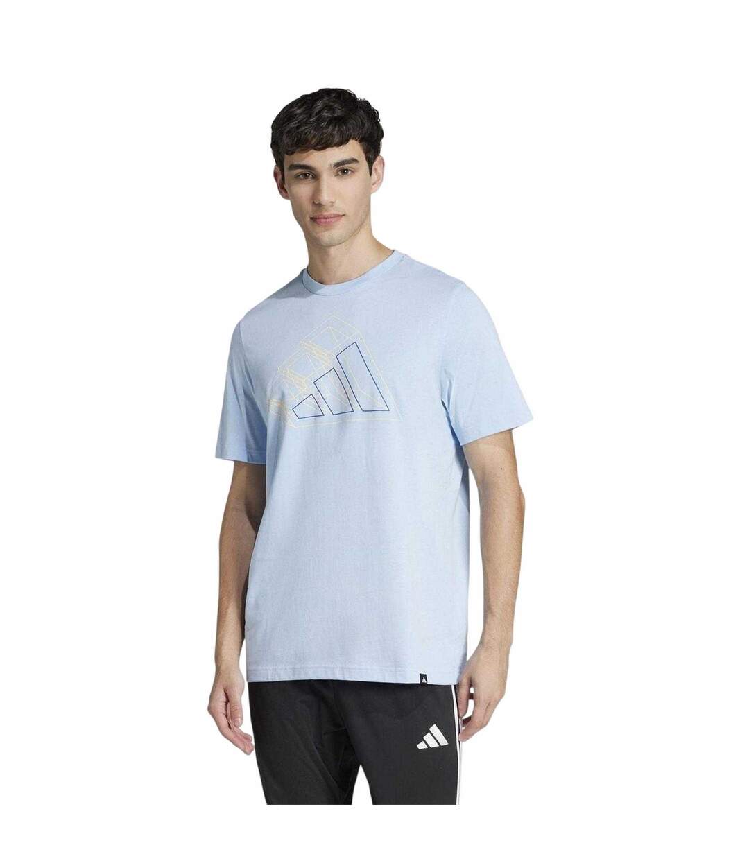 T-shirt Motif/style Logo Homme Bleu Pâle Adidas-4