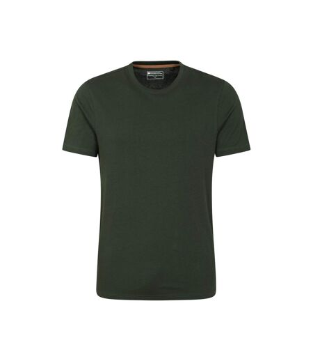 Pack of 2  Mens flint crew neck t-shirt  khaki green/navy blue Mountain Warehouse