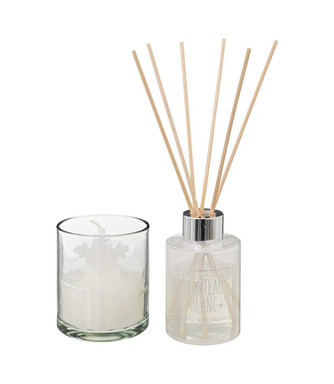 Coffret Bougie & Diffuseur Parfum Lola 20cm Blanc-4