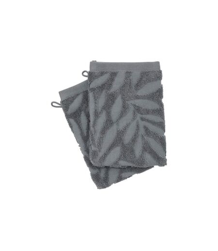 Lot de 2 Gants de Toilette Tencel 15x21cm Gris