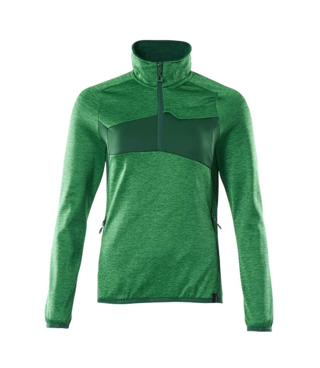 Unisex Adult Accelerate Half Zip Jumper Grass Green Green Mascot-1