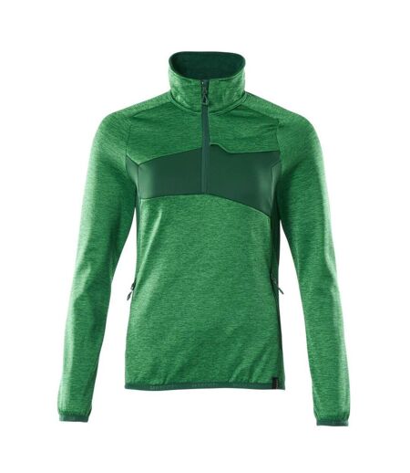 Unisex Adult Accelerate Half Zip Jumper Grass Green Green Mascot