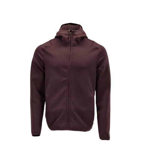 Mens Customised Hooded Fleece Jacket Bordeaux Mascot