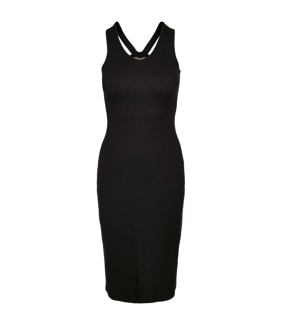 Robe Mi-longue Femme Noir Urban Classics-2