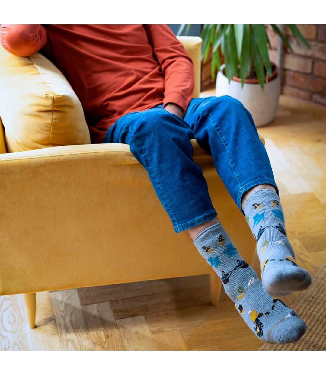 Men's Cosy Fleece-Lined Hobby Socks | Novelty Fluffy Thermal Socks-5