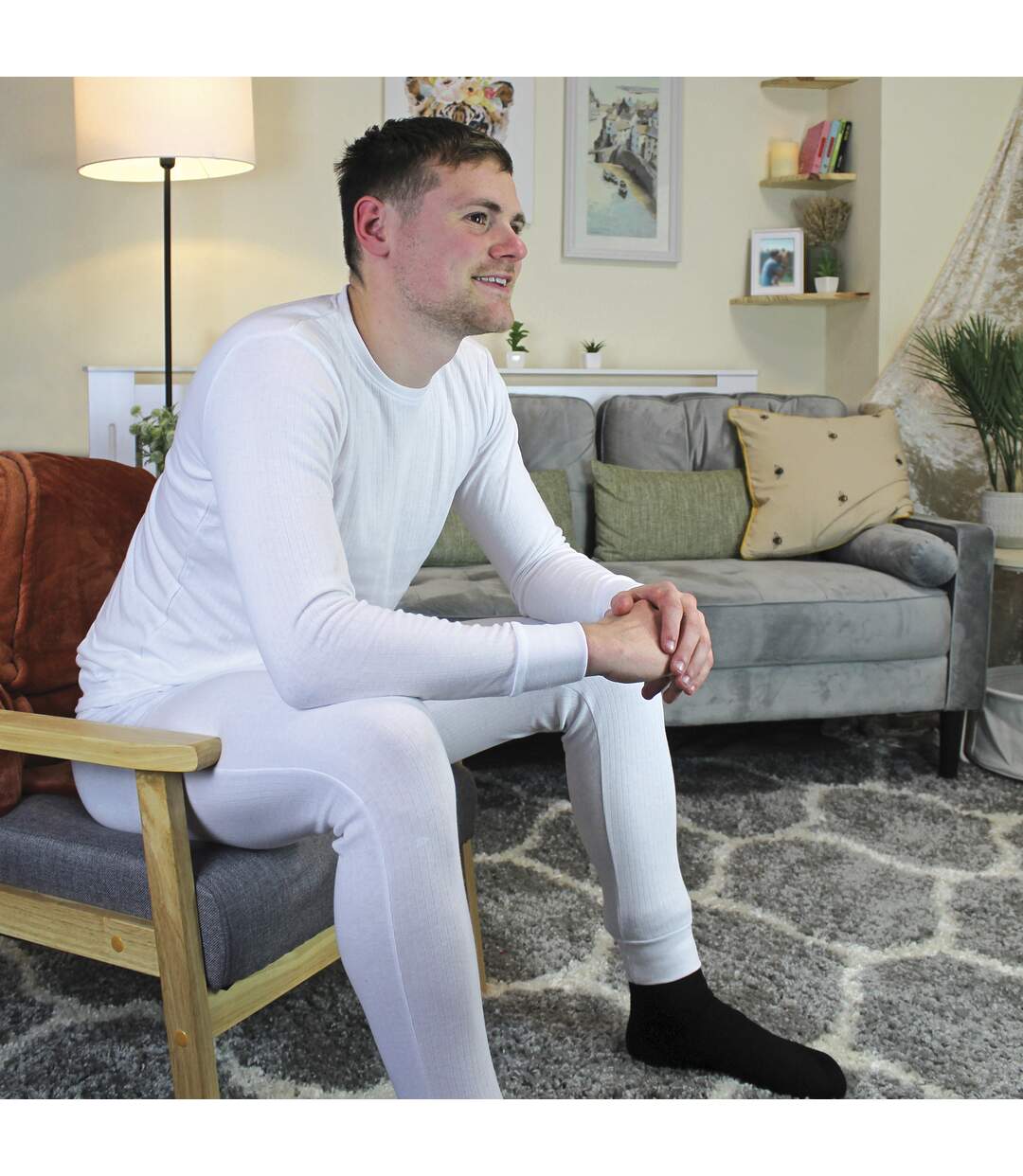 THMO - Homme Haut thermique Manches Longues, Chaud sous Vetement Couche de Base-4