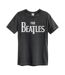 Unisex Adult The Beatles Logo T-shirt Charcoal Amplified-1