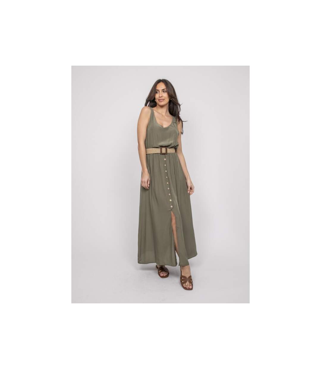 Robe longue avec ceinture ILANEL - Dona X Lisa-4