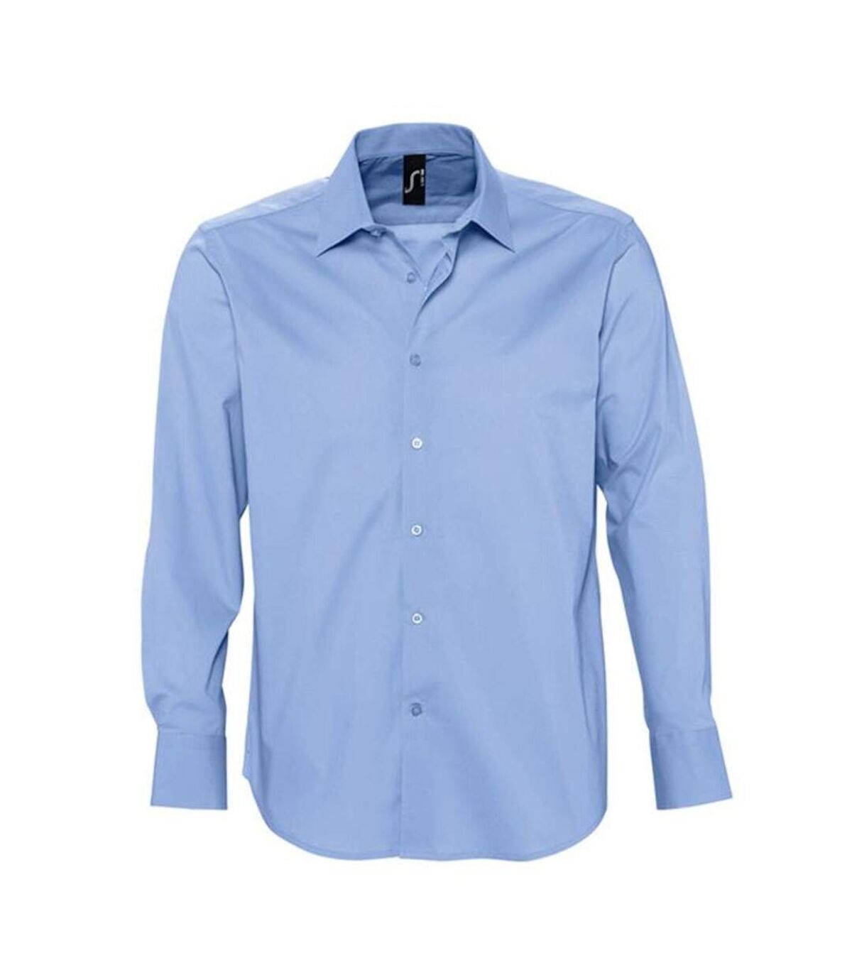 SOLS Mens Brighton Long Sleeve Fitted Work Shirt (Bright Sky)