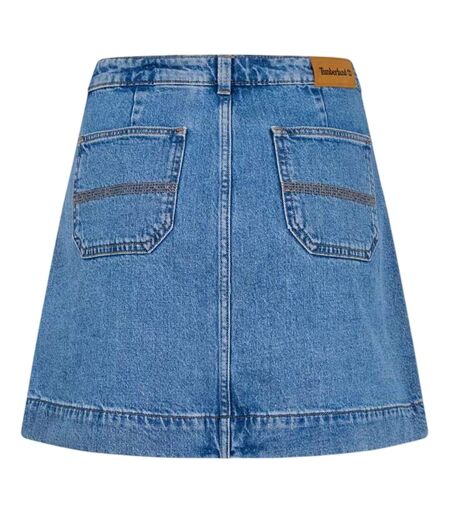 Womens/ladies Refibra Minimalist Denim Mini Skirt Mid Blue Timberland