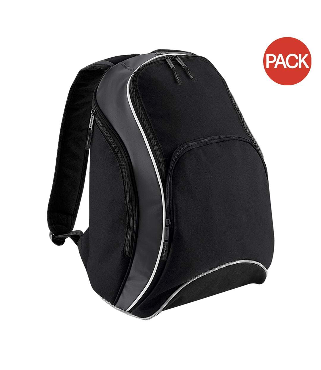 Bagbase Teamwear Backpack / Rucksack (21 Liters) (Pack of 2) (Black/Grey/White) (One Size) - UTBC4203