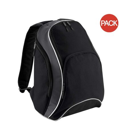 Lot de 2  Sac à dos 21 litres taille unique noir/gris/blanc Bagbase