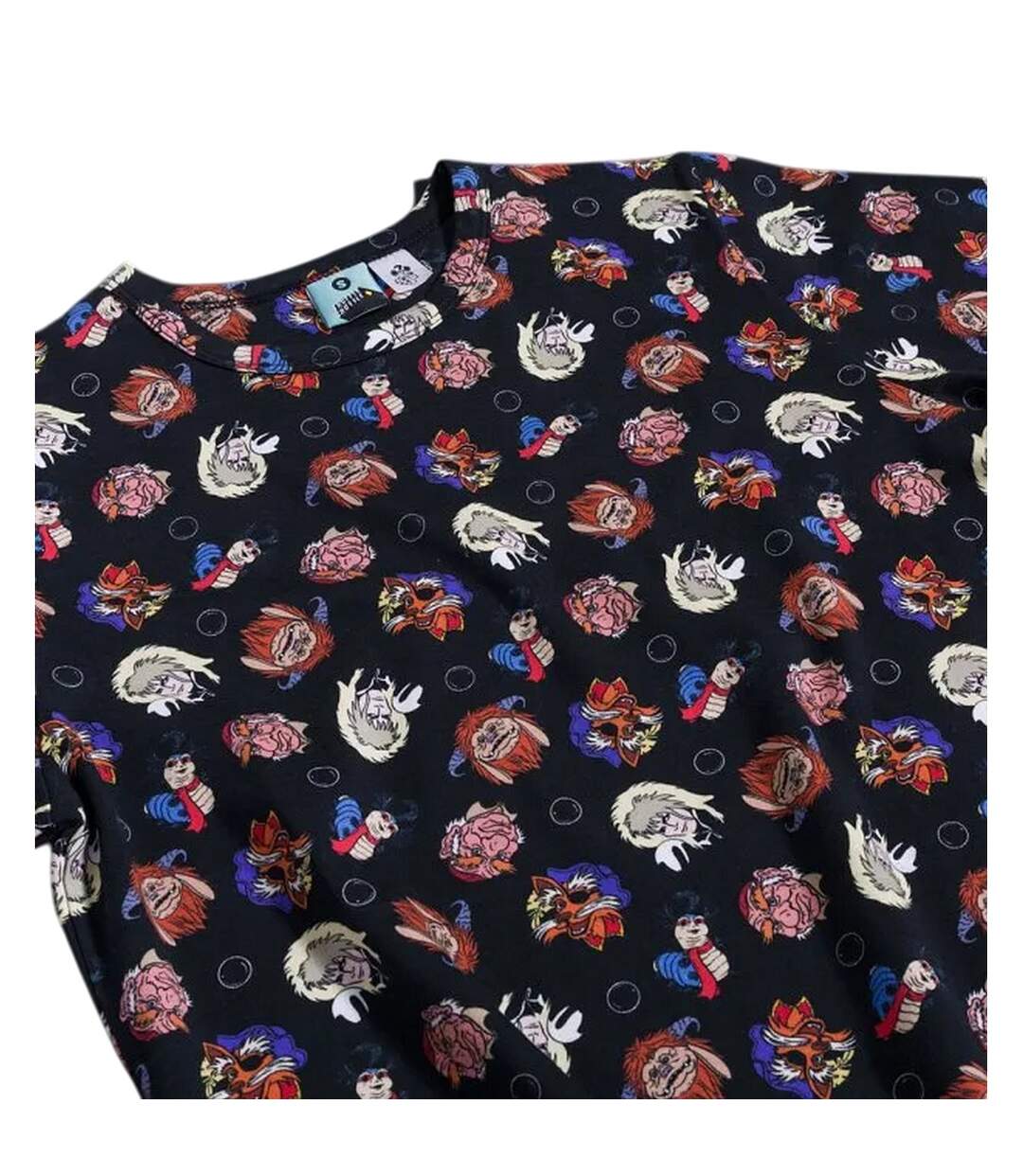Unisex Adult Friends All-over Print T-shirt Black Labyrinth-3