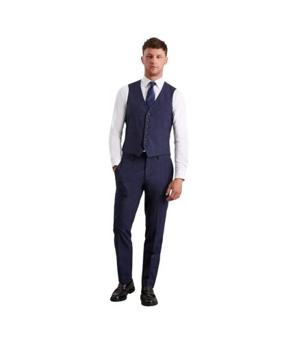 Mens marl slim vest navy marl Burton