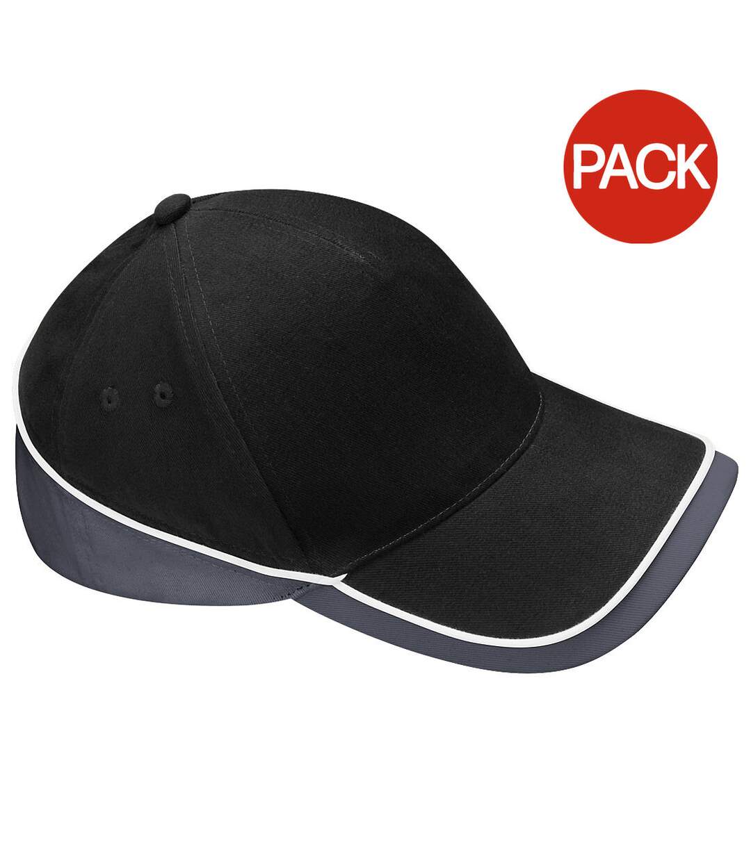 Lot de 2  casquettes de sport adulte noir/graphite Beechfiel-1