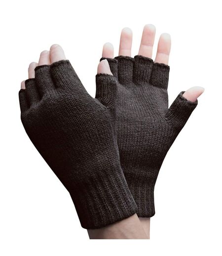 Mens Fingerless Gloves with Thermal Fleece Lining Material