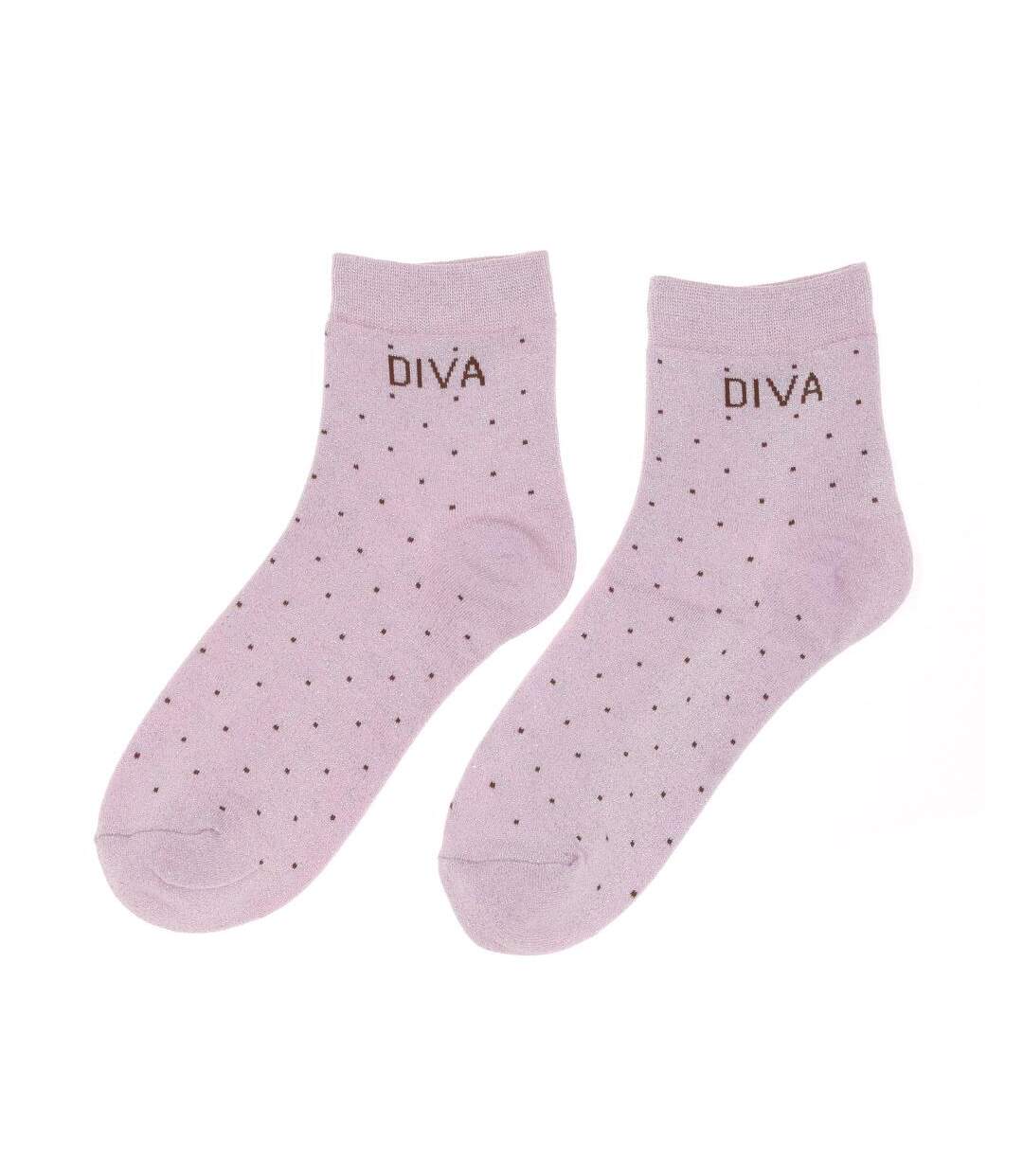 Chaussettes roses à paillette femme stella green diva-1