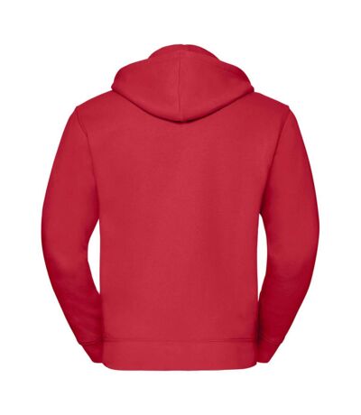 Russell Mens Authentic Full Zip Hooded Sweatshirt/Hoodie (Classic Red)