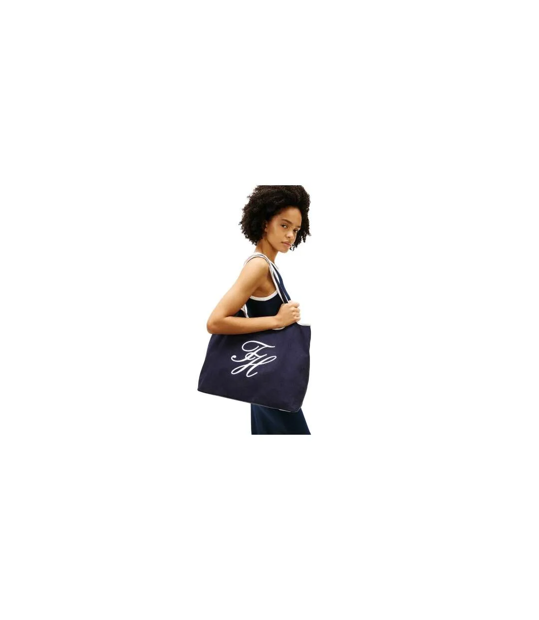 Tote Bag Femme Taille Unique Bleu Toile Tommy Hilfiger-1