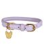 Rolled leather buckle dog collar l neckline: 53cm-58cm lilac Digby & Fox-1