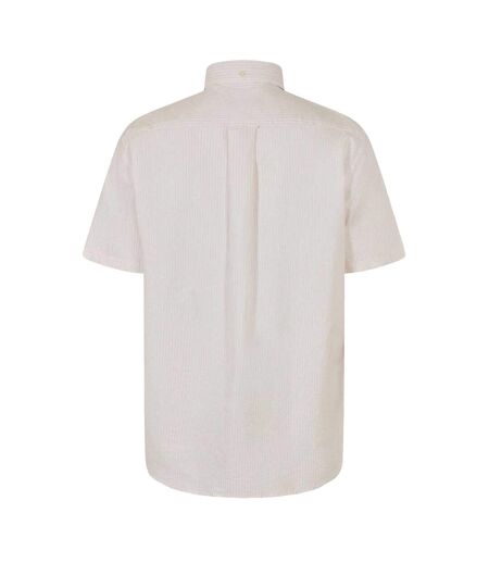Chemise À Boutons Manches Courtes Motif/style À Rayures Homme Rose Clair Gant