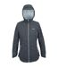Veste Imperméable À Capuche Hamara Femme Gris Foncé Blanc Regatta-1