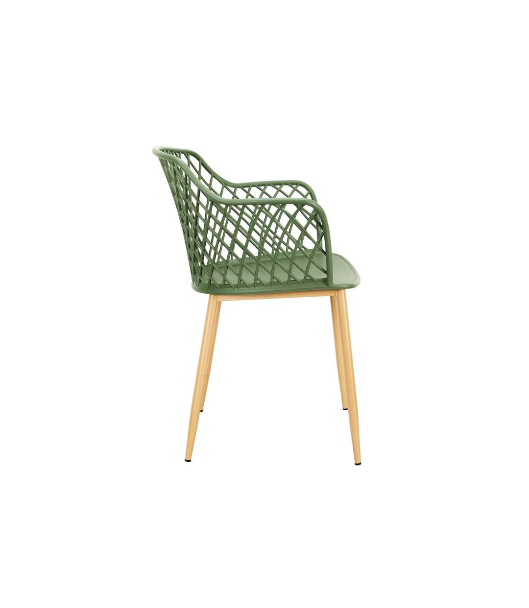 Lot de 4 Fauteuils Design Malaga 80cm Vert-4