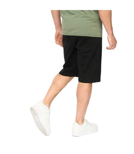Mens Kamaline Denim Shorts Black Wash Crosshatch