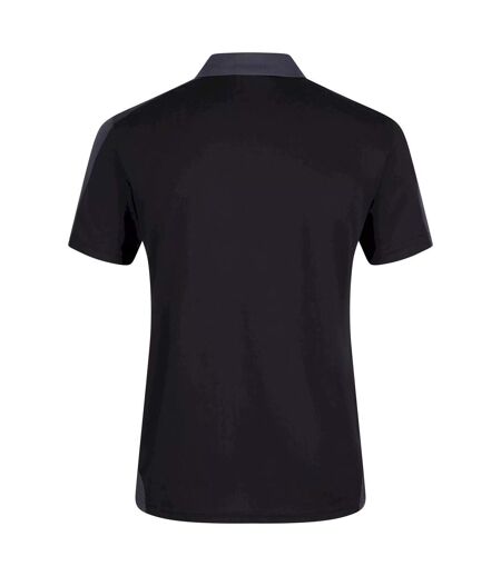 Regatta Contrast Coolweave Pique Polo Shirt (Seal Grey/Black)