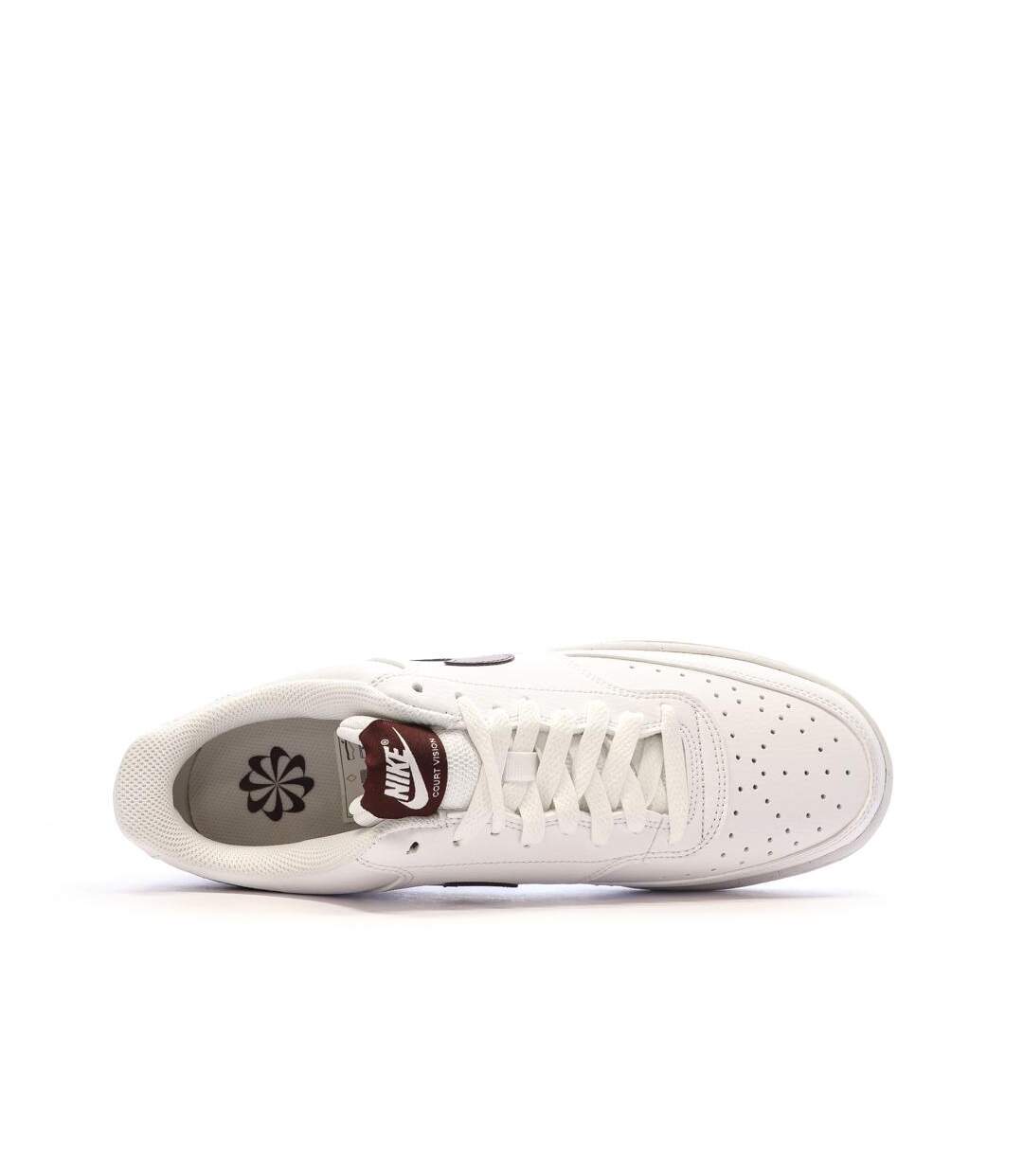 Baskets blanc/bordeaux homme nike court vision low-4