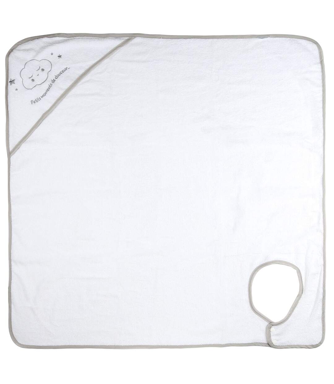 Cape de bain attache cou - en Coton - 70 cm x 70 cm-1