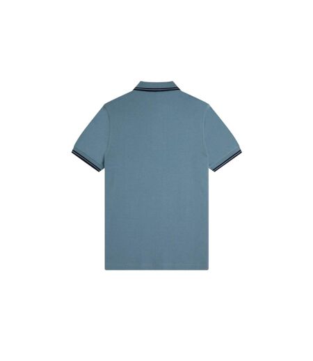 Mens Twin Tip Polo Shirt Blue Fred Perry