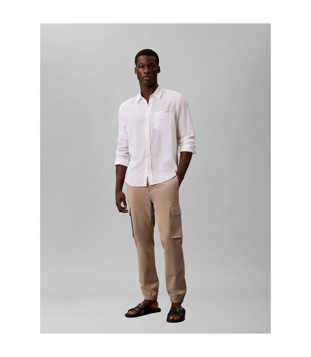Pantalon À Poches Homme Kaki Calvin Klein-4