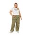 Pantalon À Poches Femme Vert Kaki Brave Soul-1