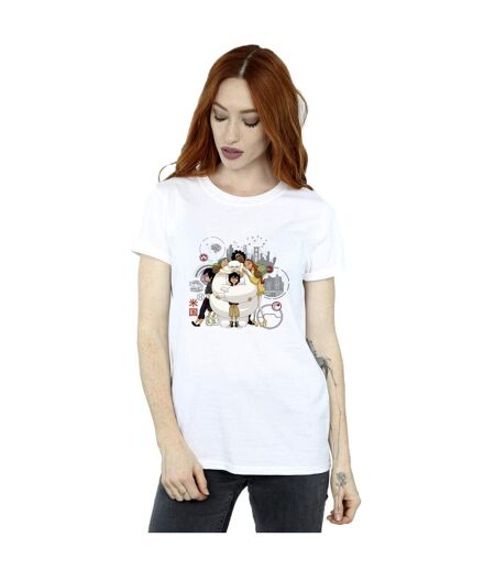 Disney - T-shirt BIG HERO BAYMAX GROUP HUG - Femme (Blanc) - UTBI15628