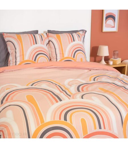 Parure de lit LOVE pur coton rose Taie 63x63 cm