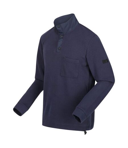 Regatta Mens Galino Button Detail Sweatshirt (Navy) - UTRG8590