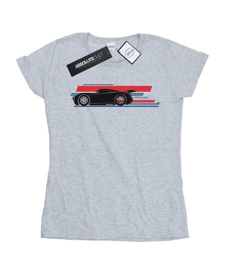 Disney - T-shirt CARS JACKSON STORM STRIPES - Femme (Gris chiné) - UTBI13635