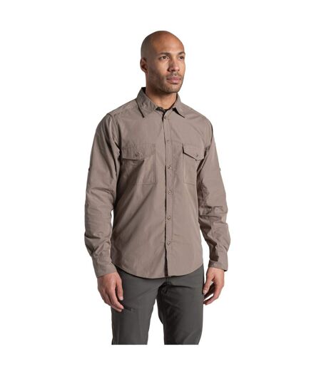 Chemise Décontractée Manches Longues Kiwi Homme Marron Gris Craghoppers