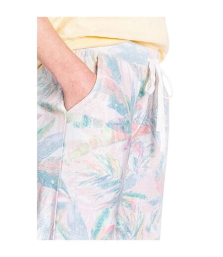 Pantalon De Détente Motif/style Imprimé Palmier Femme Marron Bleu Sarcelle PJ Salvage